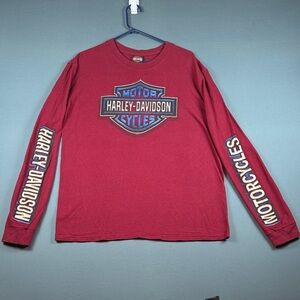 Harley-Davidson Men's Burgundy Long Sleeve Tee
